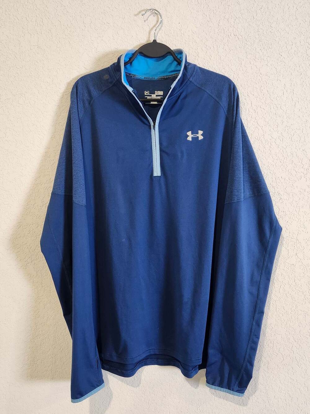 Under Armour Men's Run Fitted 1/4 Zip Pullover Blue XL